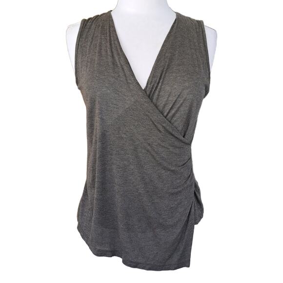 Max Mara Sleeveless Surplus V-neck Top Size Small Neutral Brown - Picture 1 of 8